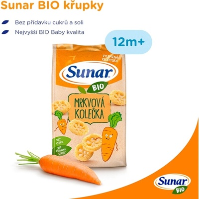 Sunar Bio křupky mrkvová kolečka 45 g