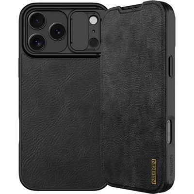 Nillkin Калъф за iPhone 17 Pro Max NILLKIN QIN PRO, стоящ, с кожен ефект FLIP, защита на камерата, BLACK GP-176569 (GP-176569)