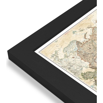 National Geographic Asie - nástěnná mapa Executive 85 x 97 cm Varianta: mapa v dřevěném rámu, Provedení: Pegi černý