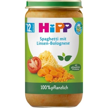 Hipp Био ястие Hipp - Спагети Болонезе с леща, 12 m+, 250 g (62502)
