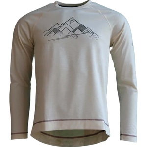 Zimtstern Мъжка фланелка с дълъг ръкав за колоездене Zimtstern PureFlowz Eco Shirt L/S Cycling jersey - Cream (056-4128-0113)