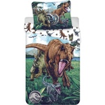 Jerry Fabrics Единично памучно детско спално бельо 140x200 cm Jurassic World "Trio" - Jerry Fabrics (22BS151)