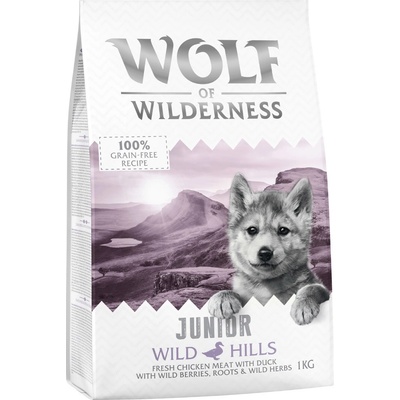 Wolf of Wilderness Junior Wild Hill's kačacie bez obilnín 5 x 1 kg