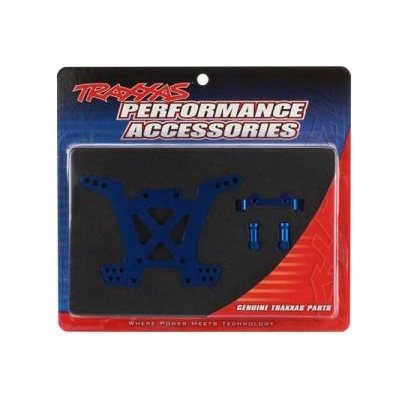 Traxxas задна алуминиева кула за амортисьори синя