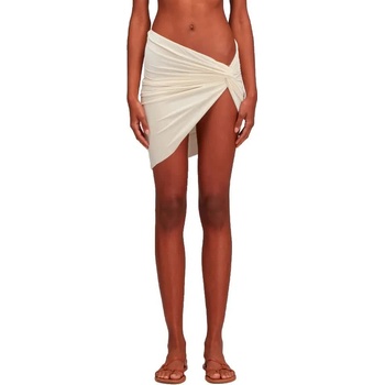 SUNDEK Short in light velvet sarong - Beige (Champagne)