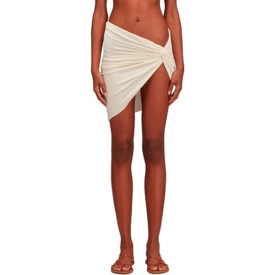 SUNDEK Short in light velvet sarong - Beige (Champagne)