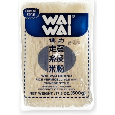 Wai Wai Vlasové rýžové nudle Vermicelli Chinese style 0,5 kg