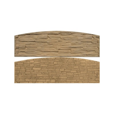 Betonový panel oblouk velký oboustranný štípaný kámen 200 x 50-66 x 4,5 cm - pískovec