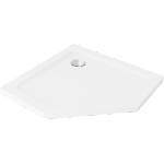 Mexen Flat петоъгълен душов поддон slim 100 x 100 см, бял, сифон хром - 41P101010 (41P101010)