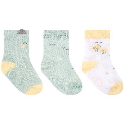 Бебешки чорапи с 3D уши KikkaBoo Sleepy Sheep - 2-3 г, 3 броя (31110010222)