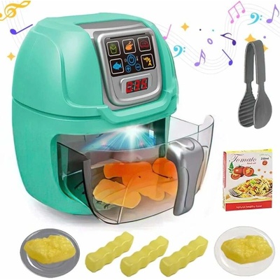 JOKO Detská Multifunkčná Interaktívna Fritéza so svetlom a zvukom + Farbu meniace jedlo modrá