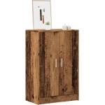 vidaXL Шкаф за обувки 60 x 35 x 92 cm Старо дърво 6 рафта (856698)