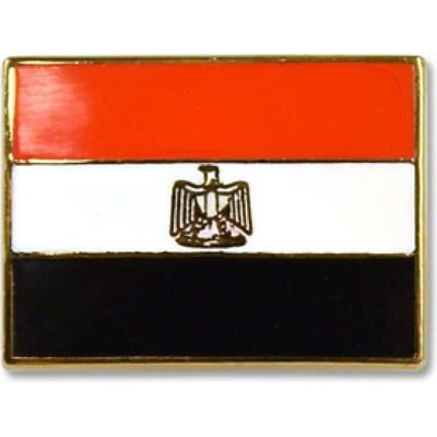 Odznak (pins) 18mm vlajka Egypt - farebný