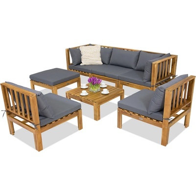 Garden Point Градинска мебел Brunei Coffee 5 + пуф, акация Garden Point (GAP354-3PU)