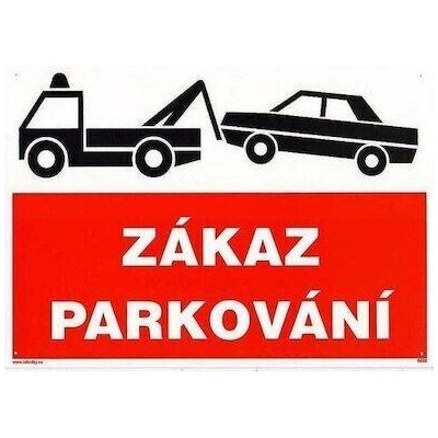 Tabulka - Zákaz parkování, plastová tabulka 297x210mm