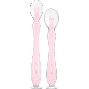 Kikkaboo Комплект силиконови лъжици с вендуза Kikkaboo - Pink, 2 броя (31302040106)