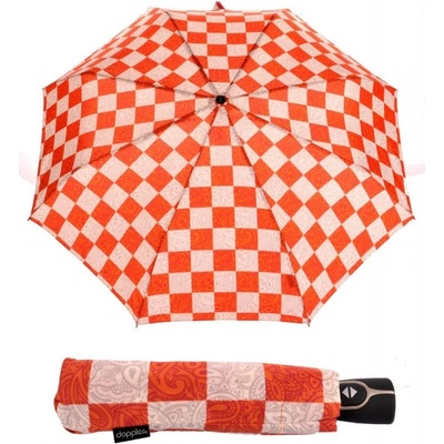 Doppler automatický deštník Magic Fiber Chess Paisley 7441465CP oranžová