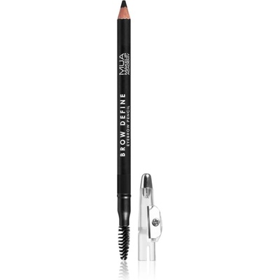 MUA Makeup Academy Brow Define dlhotrvajúca ceruzka na obočie s kefkou Black 1,2 g