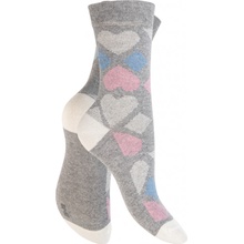 Footstar dámskych 5 párov bavlnených ponožiek Srdiečka a prúžky