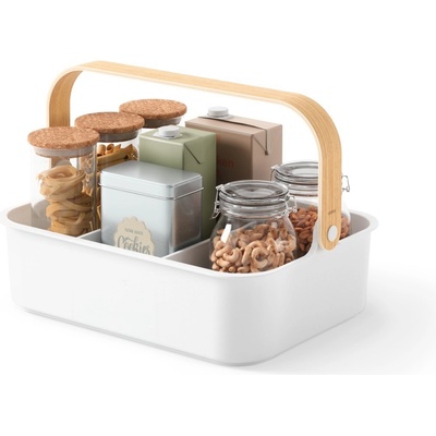 Umbra Organizér stohovatelný BELLWOOD BIN 35,5x25,4 cm bílý/přírodní