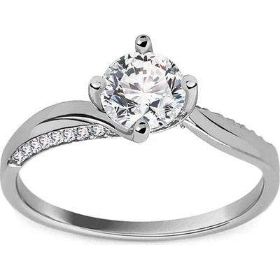 iZlato Forever zásnubní prsten z bílého zlata se zirkony Nediva CSRI2106A