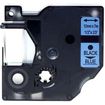 Pro Dymo Съвместима лента с Dymo 45016, S0720560, 12mm x 7m черен печат / син фон (45016)