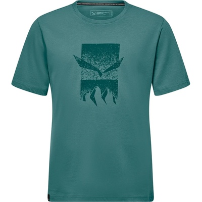 Salewa Мъжка спортна тениска Salewa Eagle 3Cime T-Shirt Sport shirt - Willow / Pond - размер 48 (EU) (216-6026-0612)