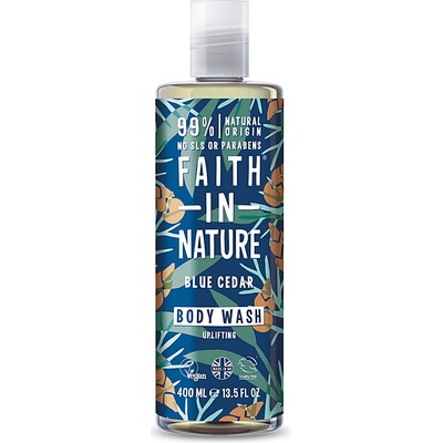 Faith In Nature Men sprchový gél a pena do kúpeľa céder 400 ml