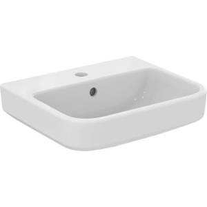 Ideal Standard i. life B лъскаво бяла мивка SmartGuard 45 см за стенен монтаж с отвор за смесител и преливник (T4610HY)