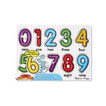 Melissa & Doug Дървен пъзел, Цифри, Melissa and Doug, 000772132732