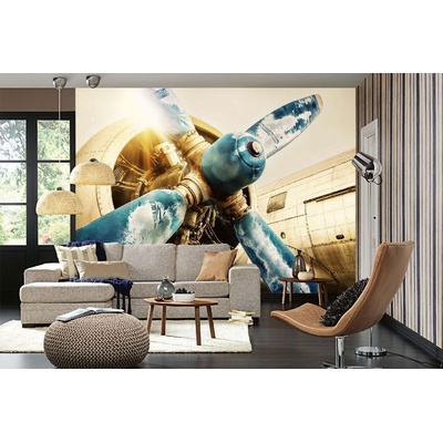 DIMEX ART Самозалепваща се флизелинова фототапета стар самолет 375 x 250 см