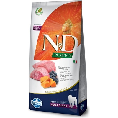 N&D PUMPKIN GF Adult giant maxi lamb and blueberry 12 kg