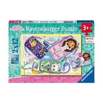 Ravensburger Puzzles for children 2x12 Cat Cottage Gabi