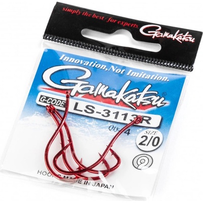 GAMAKATSU LS-3113R Hooks Red vel.2 25 ks
