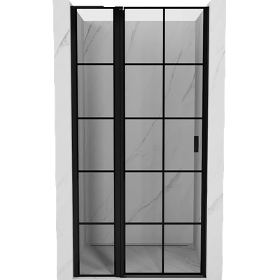 Mexen Mist L лява врата за душ 115 см, черна решетка, черно - 8A4L-115-000-70-77-L (8A4L-115-000-70-77-L)