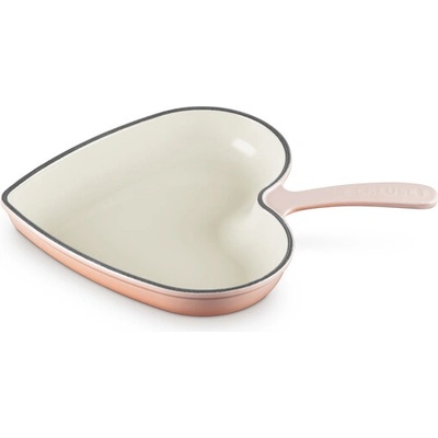 Le Creuset - liatinová panvica v tvare srdca 26cm, Peche