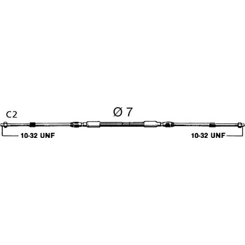 Ultraflex C2 ENGINE CONTROL CABLE - 18'/ 5‚49 m
