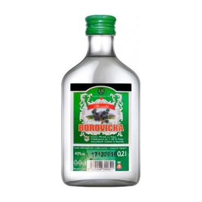 Prelika Slovenská Borovička 40% 0,2 l (čistá fľaša)