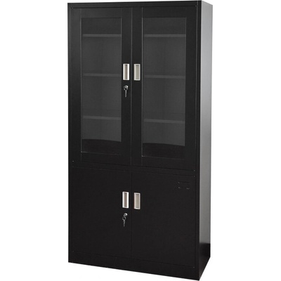 ZLKL Kancelářská kovová skříň poloprosklená 1850 x 900 x 400 mm – Hledejceny.cz