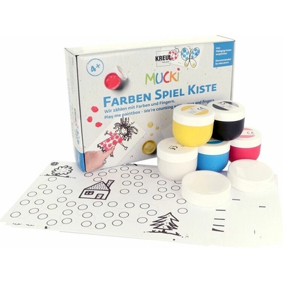Mucki sada prstových farieb s predlohami 5 x 50 ml