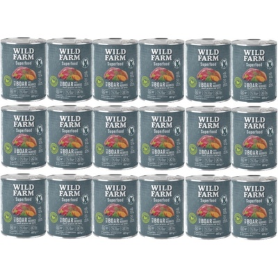 Wild Farm Superfood Jelenina so sladkými zemiakmi bobuľami a bylinkami 18 x 800 g