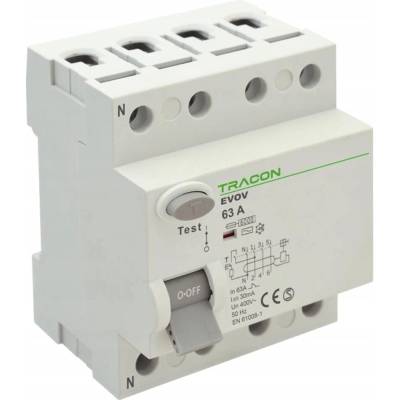 Tracon 4-pólový, 25A, 6kA, AC EVOV4P2503