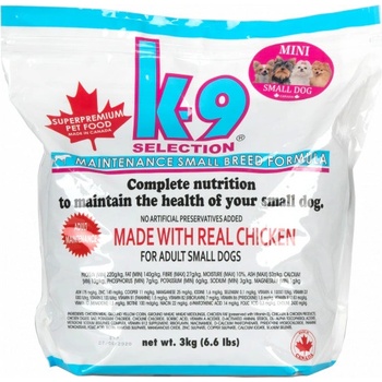 K-9 Selection Maintenance Small Breed 3 kg