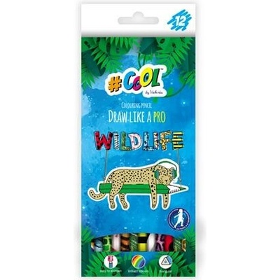 Cool By Victoria Wildlife sada barevných tužek trojúhelníkové 12 různých barev HY CP12A1