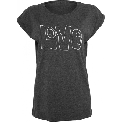 Urban Classics Dámske tričko Ladies Love Tee Charcoal