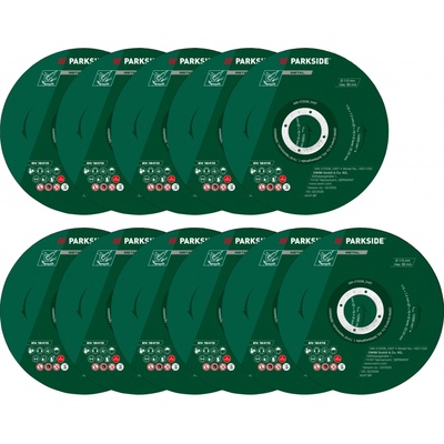 PARKSIDE Příslušenství k úhlové brusce, Ø 115 mm (řezné kotouče, 11dílná sada) – Zboží Dáma