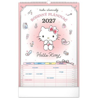NOTIQUE Nástenný Rodinný plánovací Hello Kitty XL 33 x 46 cm2027