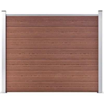 vidaXL Plotový dílec WPC 180 x 146 cm hnědý