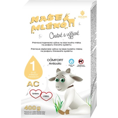 GOLDIM NAŠE MLÉKO AC 1 ANTICOLIC COMFORT 400 g – Zbozi.Blesk.cz