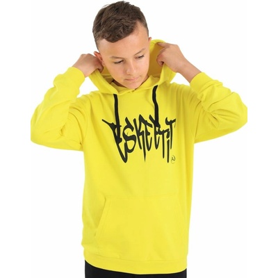 Winkiki Kids Wear chlapecká mikina s kapucí Graffiti žlutá